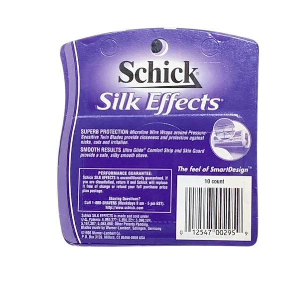 Schick Silk Effects Plus 10 Refill Blades Womens Razor NOS Sealed Vintage 90s - Picture 2 of 3